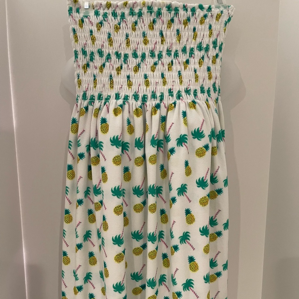 Velour strapless beach cover up